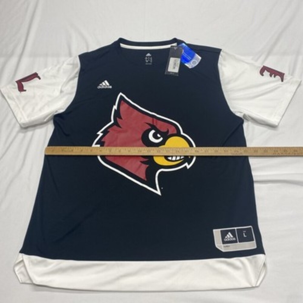 NWT Adidas Louisville Cardinals Black short sleeve Shirt Size Large! Brand new! - Picture 7 of 8